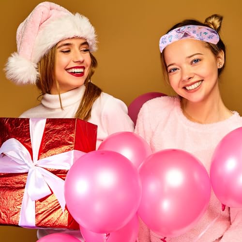 NAUZE 4 Pieces Christmas Twist Knot Headband Elastic Headbands for Womens Santa Snowman Snowman Elk Print Hair Band for Women Girl Christmas Turban Hairband - Image 3