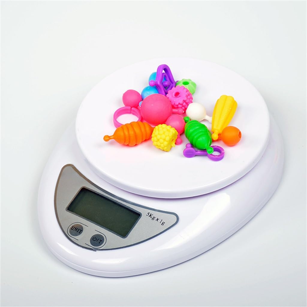 JFDBGU Mini Báscula Electrónica De Cocina 5 Kg/1g, LCD for El Hogar, Cocinar Comida Digital Hornear