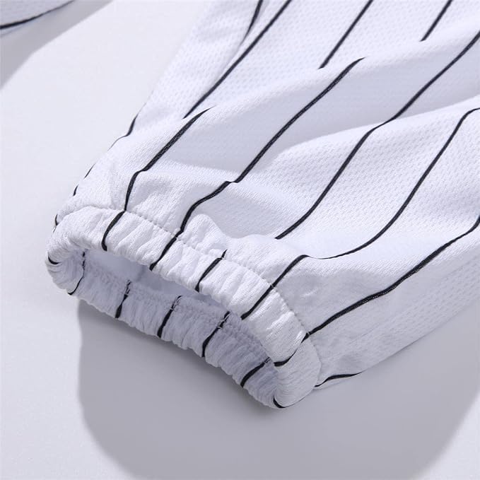 Toddler Boy Birthday Shirt Baseball Stripe Jersey and Pants Set First Birthday Outfit Summer - Image 4