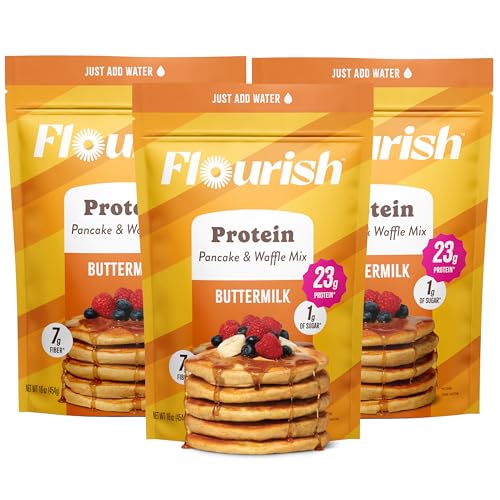 Flourish Protein Pancake & Waffle Mix, with Whey Protein &