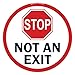 Not an Exit Non-Slip Floor Marker | 3 Pack of 6" X 18" Floor Marker Vinyl Decal| Protect Your Business, Work Place & Customers | ?Made in The USA