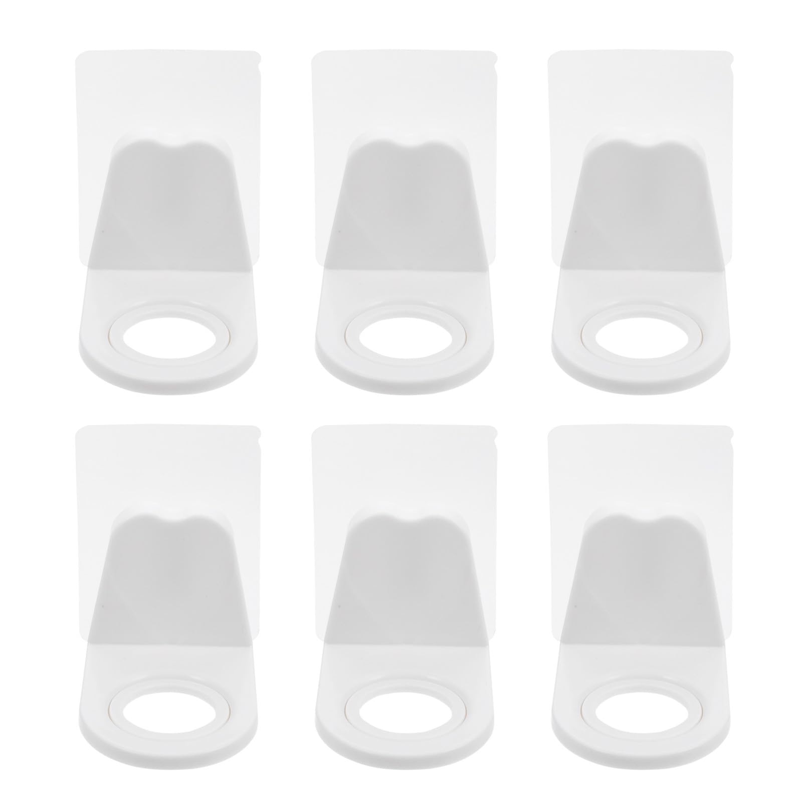 FOMIYES Wall-Mounted Shower Gel Bottle Holder and Sticky Hook Rack No Drilling Adhesive Storage Shelf for Bathroom 10pcs