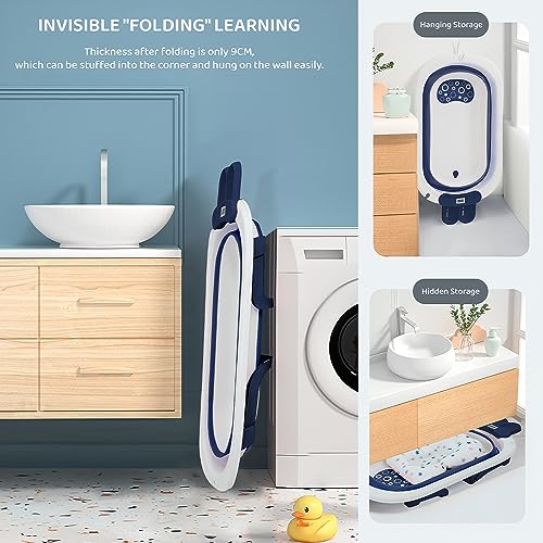 Image of StarAndDaisy Baby Bath Tub for 0 to 5 Years /Folding Large Baby Bathtub with Temperature Meter /Safe & Comfortable Bathing tub for Kids