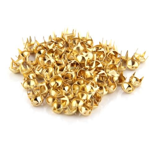 Ecloud Shop® 100 5x6mm Rivet à Griffe en Cuivre d'or Décoration Chaussures Bracelet Cover