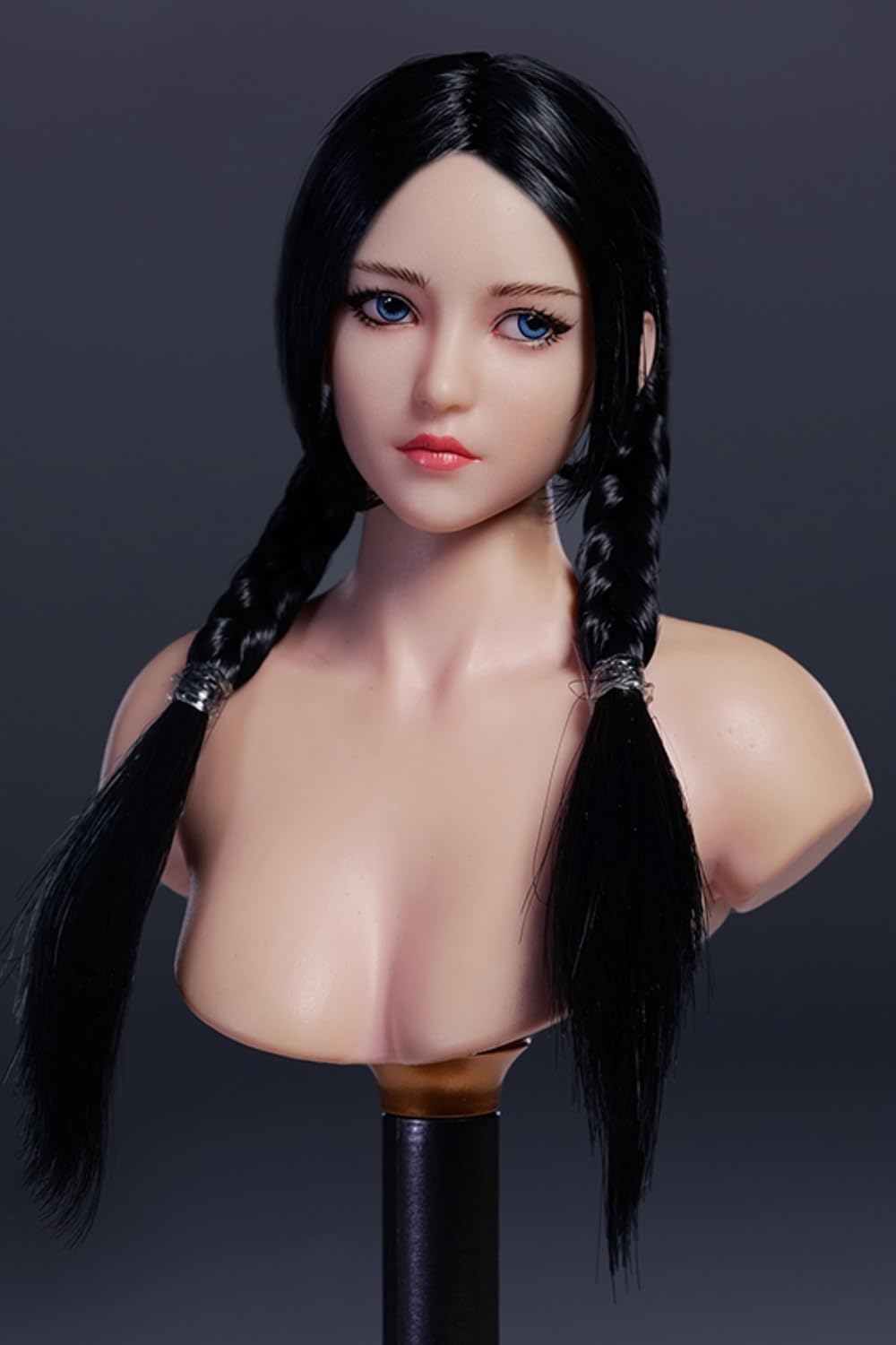 HiPlay Testa femminile in scala 1:6, disegno dell'occhio mobile, scultura della testa della ragazza dell'Asia per figure di azione da 12 pollici (YMT101C)