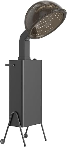 Miniatura 1 de Paddie Secador de pelo profesional portátil con capucha de salón de 1000 W con soporteruedas extraíbles, temporizador de 60 minutos, temperatura