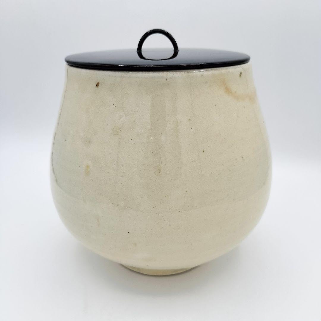 Ｓ６８０　水指　『高麗柿天目陽刻阿古陀形』『李殷九』　共箱　茶道具 S680 水指 『高麗柿天目陽刻阿古陀形』『李殷九』 共箱