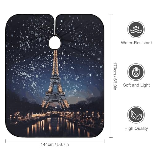Capa de Corte Night Paris Torre Eiffel para Hombre y Mujer miniatura 2