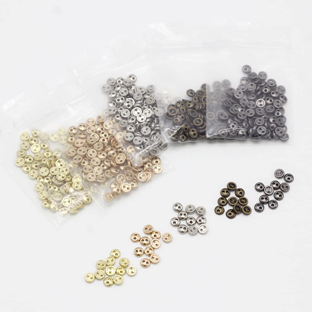 Lot de 50 mini boutons ronds en tissu pour poupée - 3 mm/4 mm/5 mm - Fait à la main - Accessoires pour vêtements de poupées miniatures