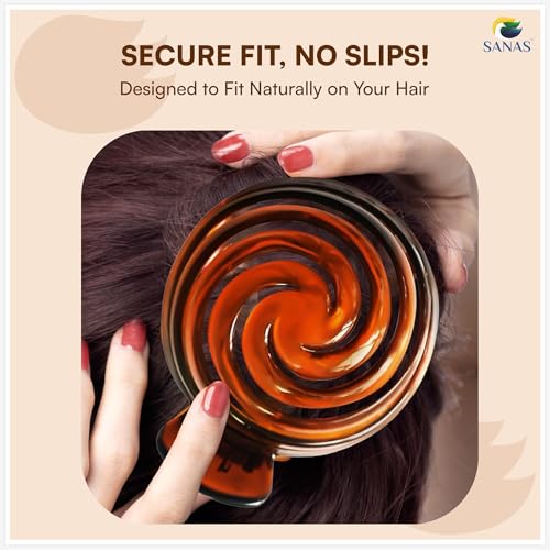 Image of Sanas Hair Clips For Women (3 Pcs) Claw Clips For Women Aesthetic Bun Maker Clutchers For Hair Hair Accessories For Girls Hair Clutcher Stylish Korean Design (Black Brown Combo) (3 Pcs)