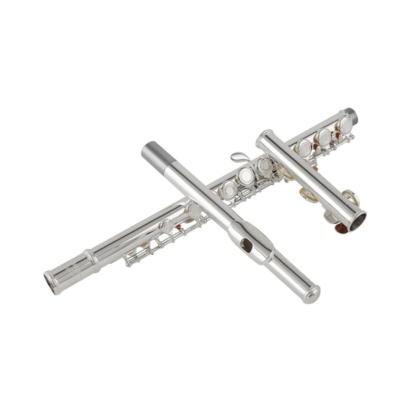Flauta adultos Flauta Instrumento C Llave 16 Agujeros Niquelado Plateado Flauta Principiante Orquesta De Actuación(Nickel)
