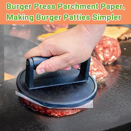 Simplified Parchment Paper Squares for Burger Press, Set of 300, 6 x 6 Inch
