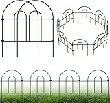 Amagabeli 46CM X 43CM X 35 Stück Gartenzaun Metall Zaunelementen Gartenzäune Dekorative Zaun Gartenzaun Klein Metall Grün FC01 DA1492