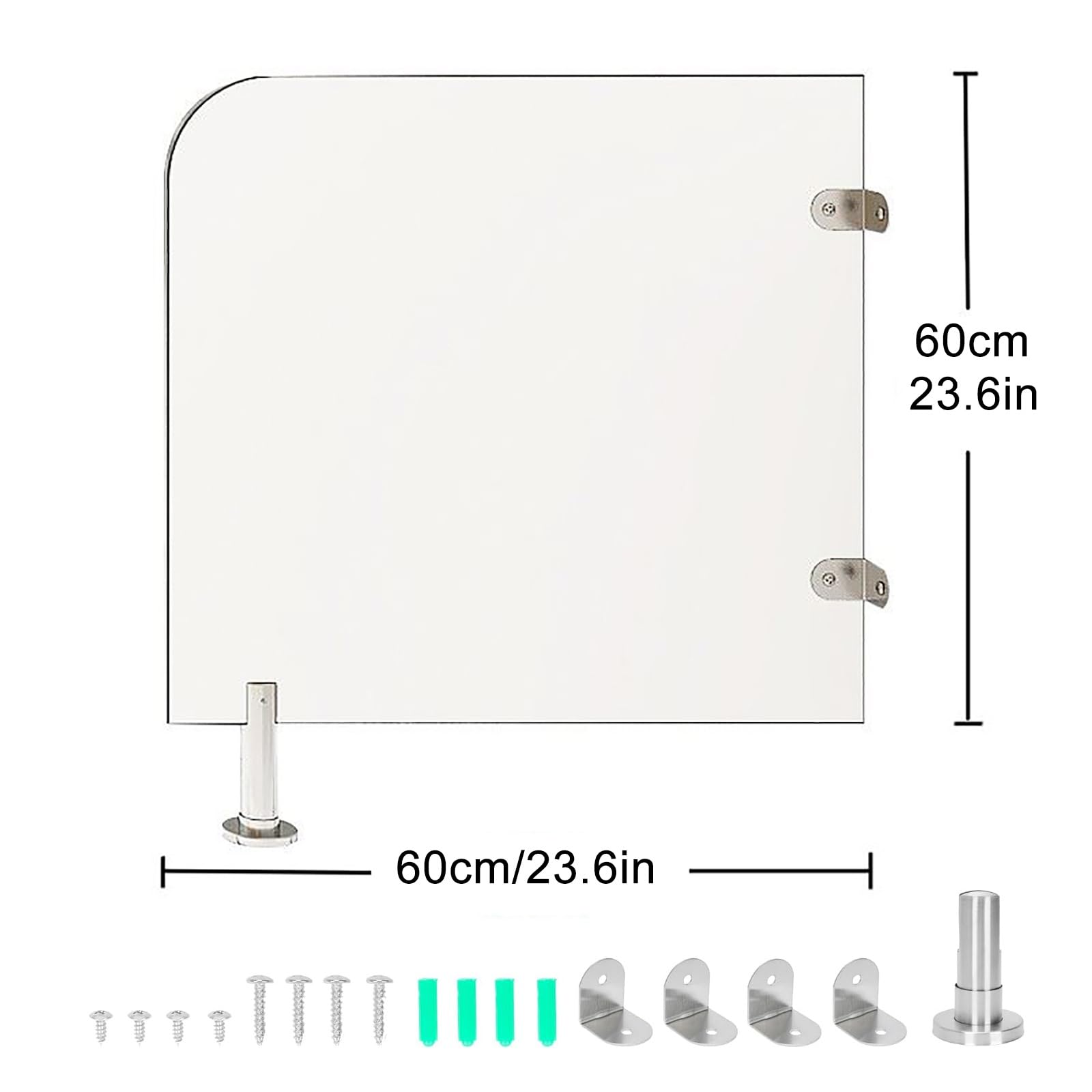 Orinal infantil Sn – Separador de inodoro impermeable para escuelas y baños públicos, tablero de protección de orinario montado en el suelo (blanco, 23.6 x 23.6 pulgadas) – Higiene y seguro