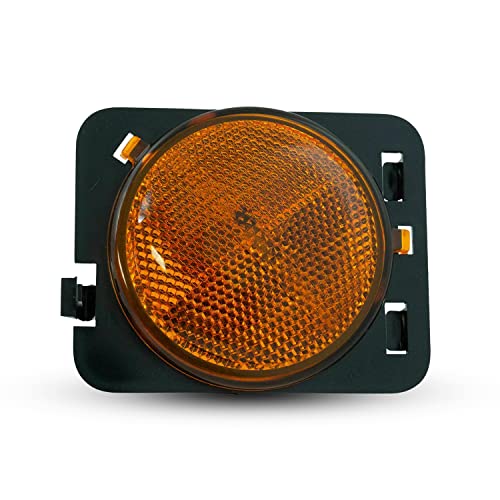 UPPARTS For Jeep Wrangler Front Fender Side Marker Light Assembly - 2007 2008 2009 2010 2011 2012 2013 2014 2015 2016 2017 Jeep Wrangler - Replace Driver Side of Jeep Wrangler Side Marker Lights