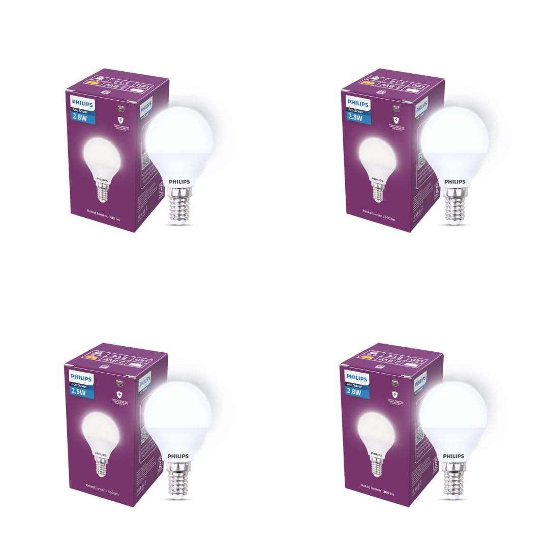 Philips 2.8W LED Frosted Candle Bulb | Cool White 6500K | E14 Base | Energy Efficient Decorative LED Light | Long Life & Instant Brightness | Pack of 4-picture-22