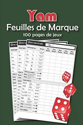 Yam - Feuilles de marque: Bloc de marque pour jeu de dés Yam | 100 pages de jeux | 101 pages, 20,32 Gratuit