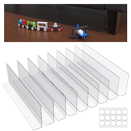 Image of Weekinend Under Couch Blocker,Under Bed Blocker for Pets,Adjustable Clear Toy Blocker for Furniture with Strong Adhesive,Stop Things Going to Under Furniture(9pack 4.8'' H 16" L)