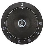  Cookmax Knebel für Wärmeschrank Bartscher 103122, 103063 für Thermostat ø 41mm 30-80°C für Achse ø 6x4,6mm mit Abflachung unten