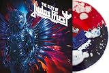 The Best of Judas Priest Jagged Split Blue and Red Liquid LP Vinyl