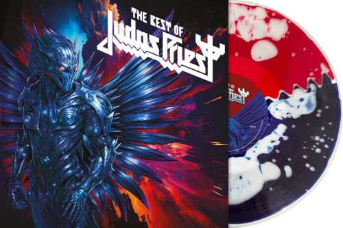 The Best of Judas Priest Jagged Split Blue and Red Liquid