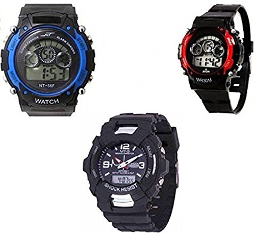 Rokcy Analogue-Digital Multicolor Dial Kids Watch (Kids Watch Bl,Bu & Small Sb)