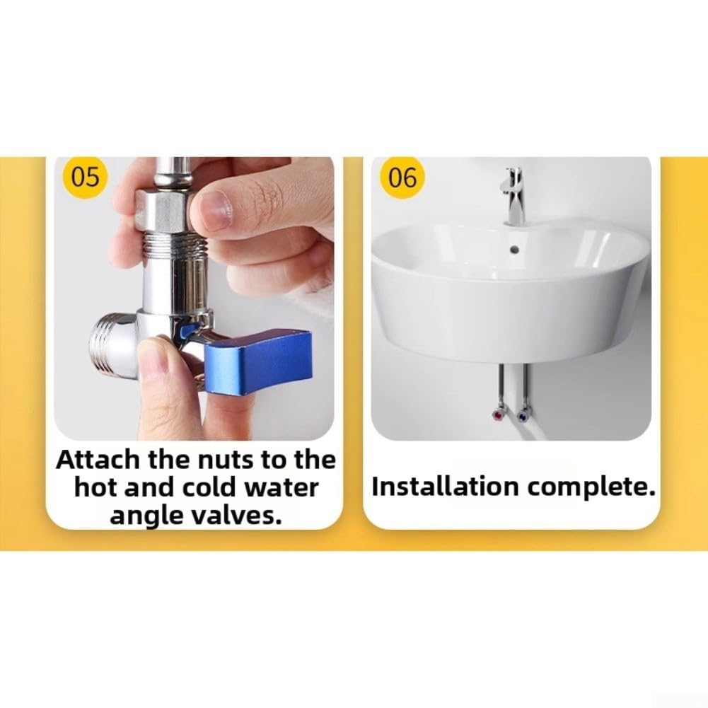 Tuyau d'alimentation en Acier Inoxydable pour Robinet, Compatible avec Les filetages américains Standard 3/8 et M10, 1,5 mètre (59 Pouces), Flexible, pour évier de Cuisine, Robinet