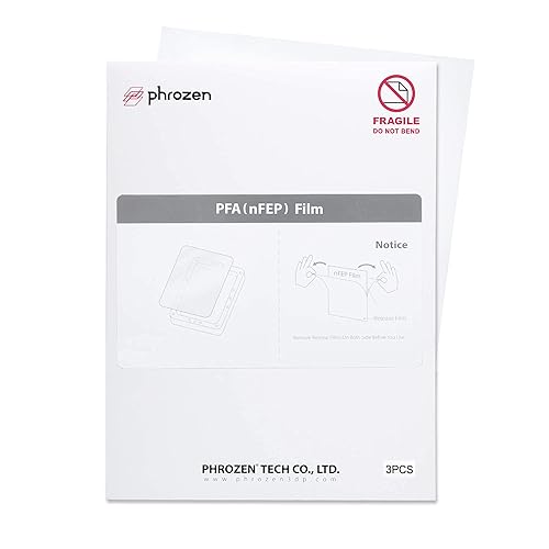 Phrozen Película de liberación PFA (nFEP) (3 piezas, tamaño A4 de 8.268 x 11.693 in), usos duraderos, resultados de impresión precisos, para todas