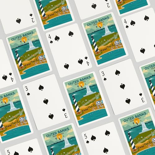 52 Naipes de Poker Outer Banks North Carolina Geométricos miniatura 4