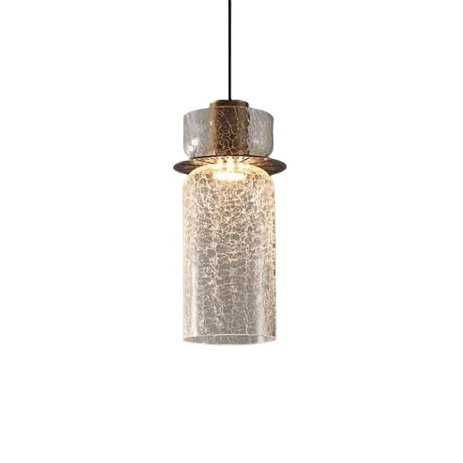 HUAYUSEDF Nordic Modern Glass Pendant Lamp Chandelier Hanging Lighting Ceiling Fixture for Restaurant Kitchen Island Bedroom Bedside(A)