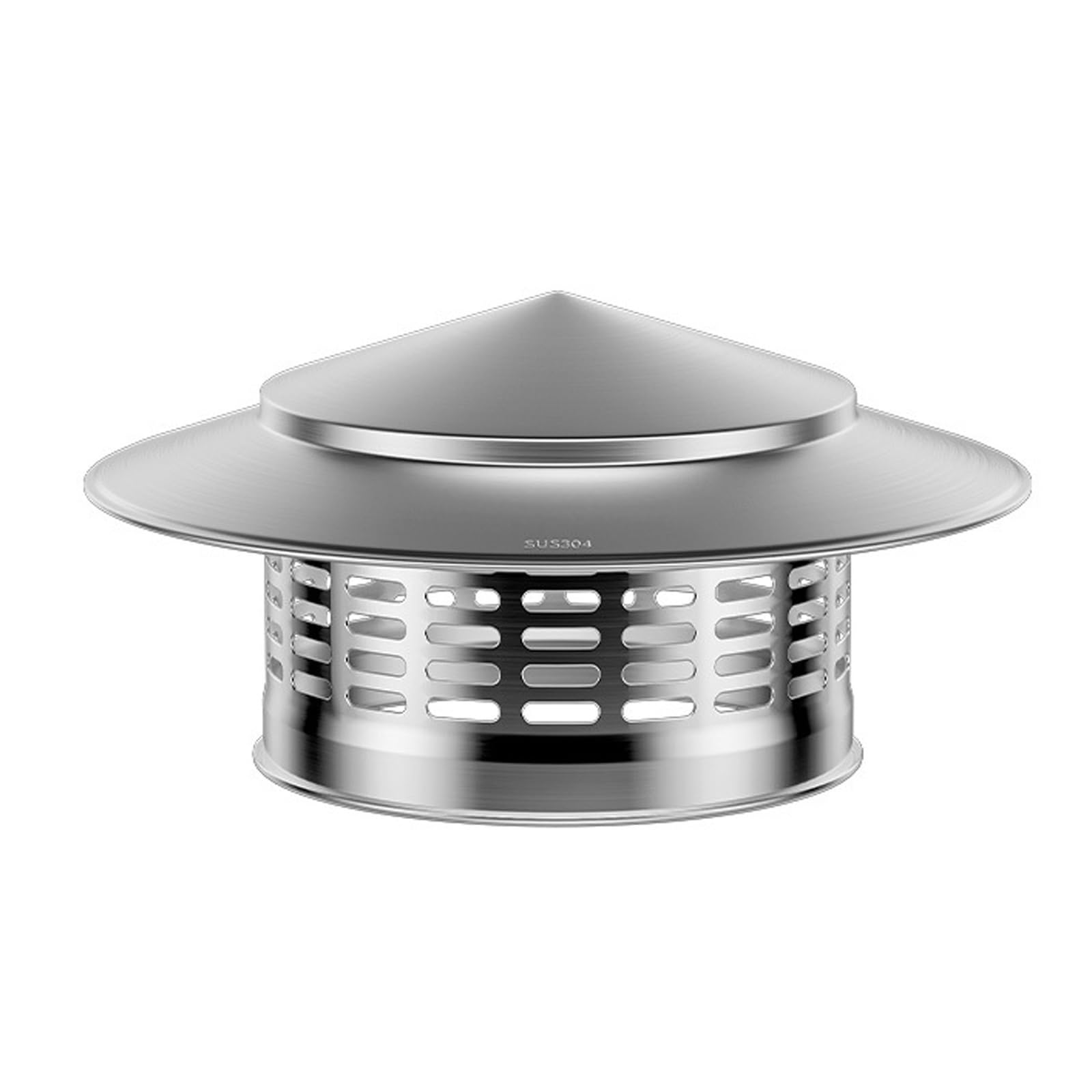 8 Inch Round Chimney Cap, 8 Inch Chimney Cap with Screen, Stove Pipe Topper, 304 Stainless Steel (Color : 8in)