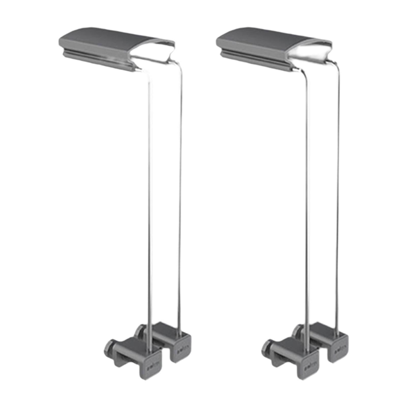 2 Light Stands for Aquarium, Metal Adjustable Lamp Brackets for Fish Tank Lighting, Easy to Install- 20x5c2cm