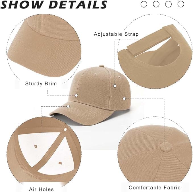 Image of Wholesale 20-Pack Solid Baseball Caps - DIY, Breathable, Adjustable Fit