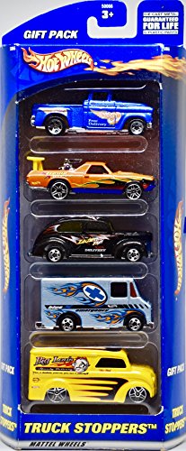 Hot Wheels 2000 - Mattel Inc Truck Stoppers Gift Pack - 5 Vehicle Set - 1:64 Scale Die Cast Metal - OOP - New - Collectible