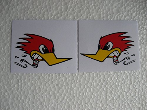 Stickerbude24 - 2 pegatinas para carrocería, diseño Woodpecker