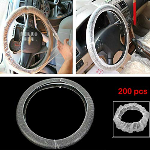 Capas descartáveis para volante Homyl 200x de plástico antitransparente