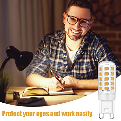 Image of G9 LED Bulb 5W Equivalent to 28W /33W /40W Halogen Bulbs, Warm White 2700K, No Flicker, Non-Dimmable, 420LM, AC 220-240V, 5 Pack