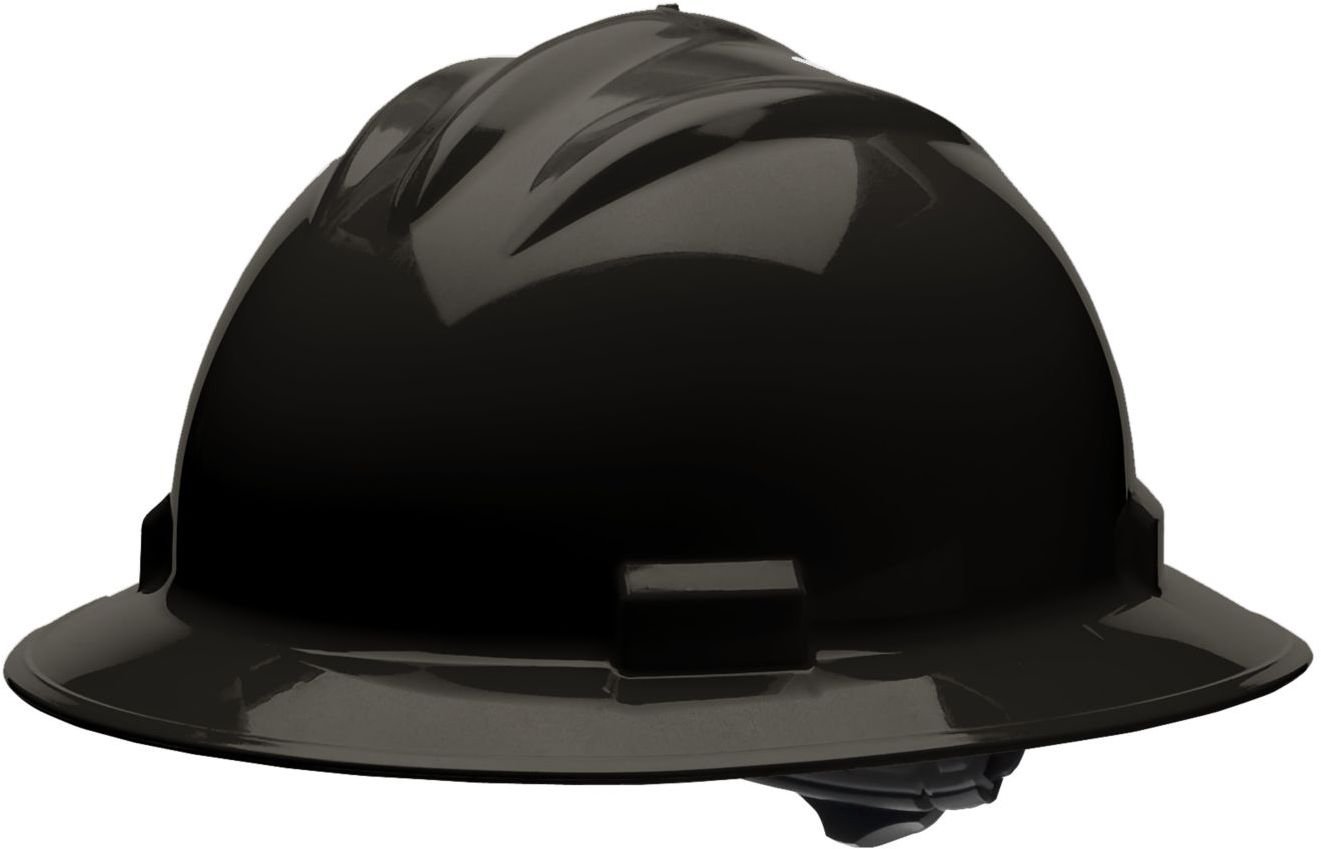 Bullard 71BKR Standard Series Full Brim Hard Hat, 4 Point Ratchet Suspension, Cotton Brow Pad