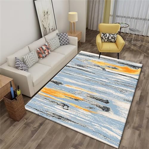 Tapis jardin extérieur et intérieur bleu pour une decoration salon moderne - 2