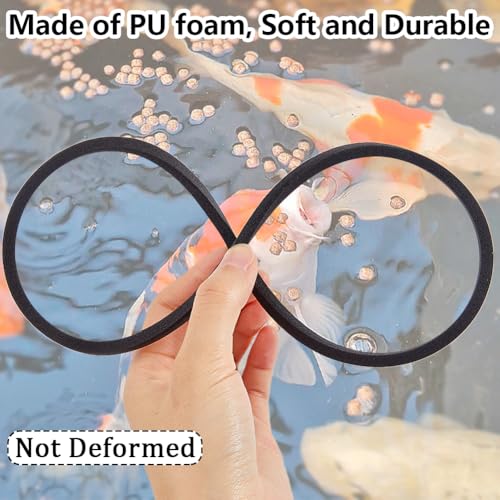CREATCABIN 10Pcs Fish Feeding Rings Set Aquarium Floating Plant Rings 5 Sizes Foam Floating Plant Corral Round Fish Feeder Rings Fish Tank Plant Ring for Bettas Fish Aquarium Accessories Black - Image 3