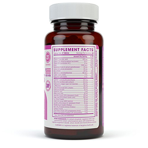 Natures Wellness Hair, Skin & Nails Essential Nourishing Supplement, 60-Count | 4000mcg Biotin + Vitamins A, C and E, B Complex Vitamins, and Advanced Nutrients per Capsule | 100% All-Natural