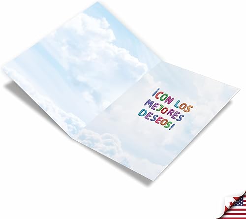 Miniatura 2 de NobleWorks Tarjeta de felicitación histérica española para el nuevo hogar con sobre de 5 x 7 pulgadas (1 tarjeta) Mensajes Inflados - Nueva Casa (No