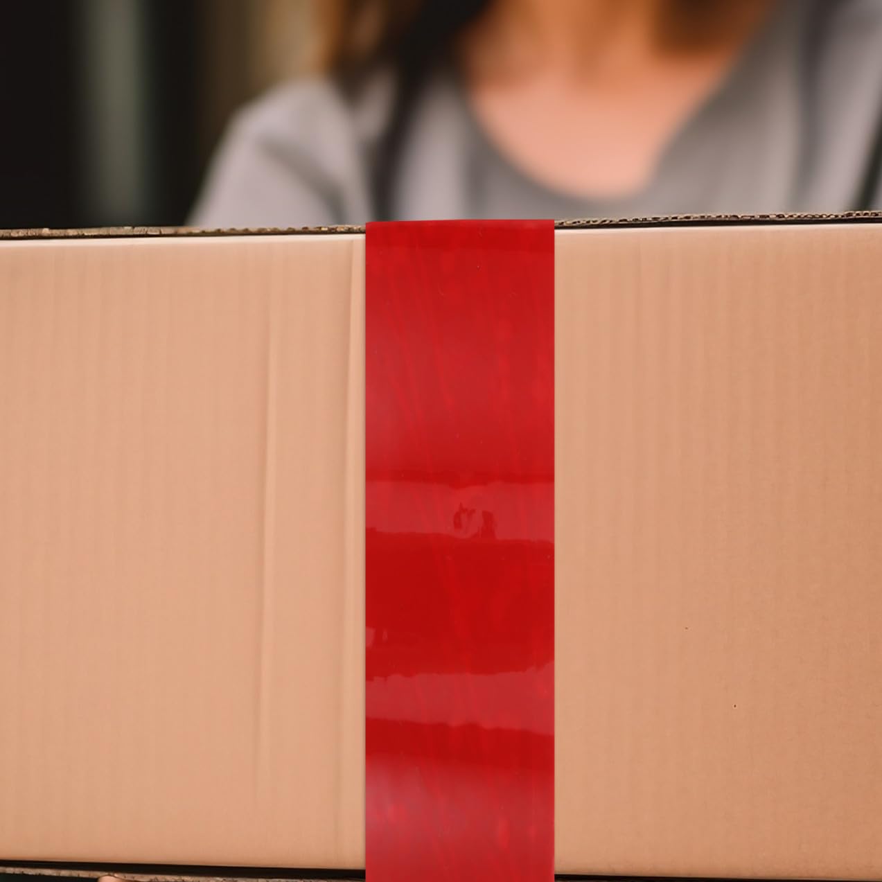 DOITOOL 5 Rollen Tamper Evident Tape Sicherheitsverpackungsklebeband in Rot und Weiß für Effektiven Diebstahlschutz und Manipulationssicherheit für Vielfältige Verpackungsbedürfnisse