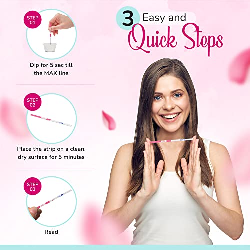 Image of Clinical Guard 50 Pregnancy Test Strips - Sensitive & Accurate Measurement Within 5 mins - Early Detection Pregnancy Test Strip - Easy to Use for Home Tests - HCG Test Strip Kit