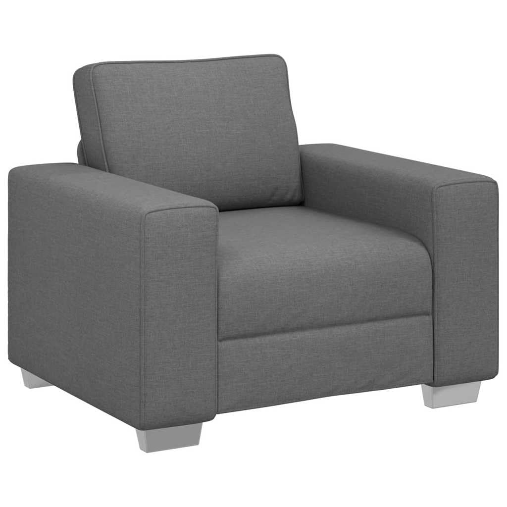 vidaXL Poltrona Sofa Grigio scuro 100 cm Tessuto, Divano elegante, comodo, design moderno, forma rettangolare, cuscino in schiuma, rivestimento traspirante per soggiorno