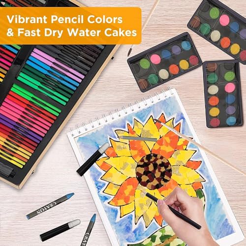 Image of Deluxe Drawing and Painting Art Set Crayon Color Set for Kids | Case Art & Craft Supplies | Great return Gift (Modern, 180)