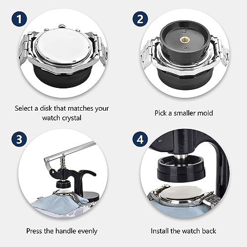 Image of EasyTime Watch Repair Kit, Watch Link Removal Tool, Watch Band Adjustment, Including Watch Back Case Opener, Spring Bar, Watch Repair Press Tool Set