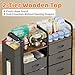 Baby Diaper Caddy Organizer Cart - Bedside Cart with Drawers & Side Storage, Nursery Essentials Stuff & Clothes Organization, 3 Tier Rolling Carts with Wheels for Nursery, Bedroom, Easy to Assemble