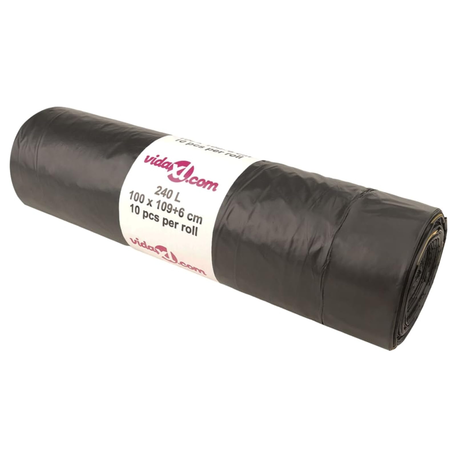 Sacchetti per Cestini con Coulisse 150 pz Neri 240 L,Sacchetti per la Spazzatura,antistrappo,per la Spazzatura Domestica e L'Ufficio