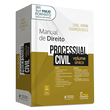 Capa do livro Manual de Direito Processual Civil - Volume único (2024)